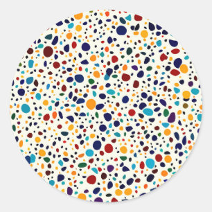 Sticker Rond Carrelage Terrazzo Stone Polygon Arrondi