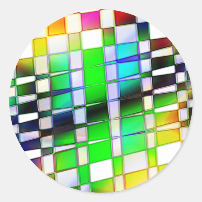 Sticker Rond Carrelé (Devant)