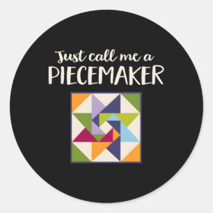 Sticker Rond Carrés de tissu de chaudière de courtepointe