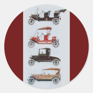 Sticker Rond CARS VINTAGE CLASSIQUES réparation automobile Clas