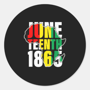 Sticker Rond Carte Afrique 1865 Liberté Hommes Femmes