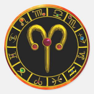 STICKER ROND CARTE D'ASTROLOGIE DE BIJOUX DE LA BIJOULE D'OR ZO