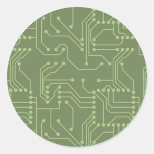 Sticker Rond Carte de circuit