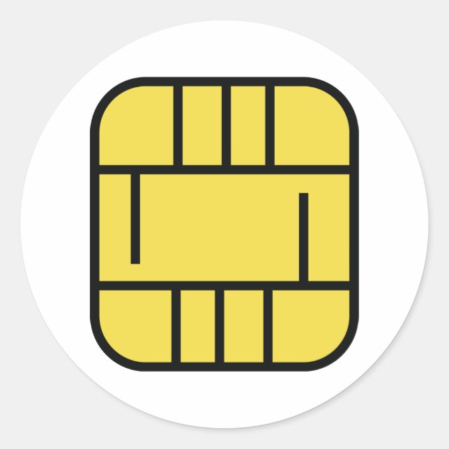 Sticker Rond carte de crédit micropuce (Devant)