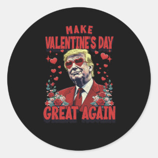 Sticker Rond Carte de la Saint-Valentin de Trump