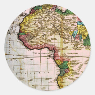 Sticker Rond Carte de l'Afrique