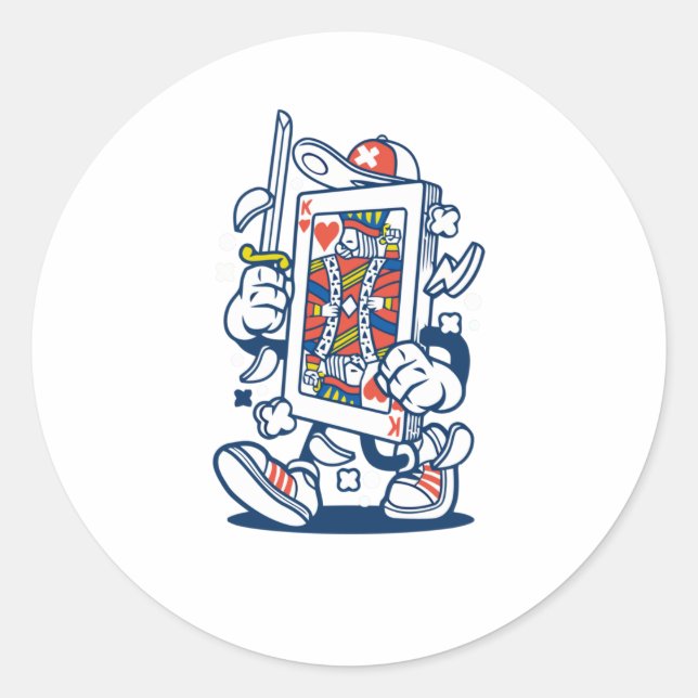 Sticker Rond Carte de lecture (Devant)