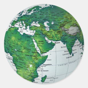 Sticker Rond Carte de l'Europe