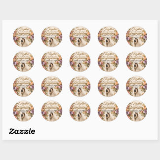 Sticker Rond Carte de luxe éditable pour invitation de mariage