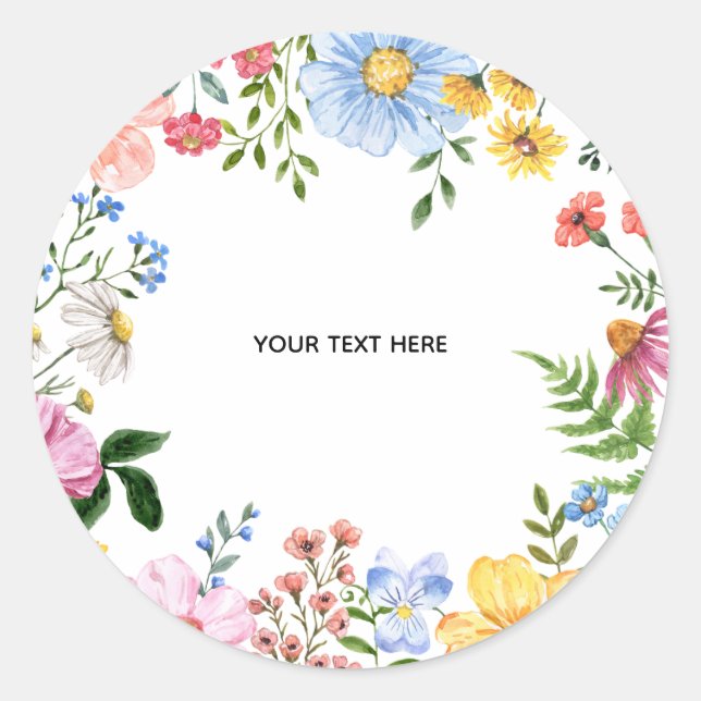 Sticker Rond Carte de profil (Devant)