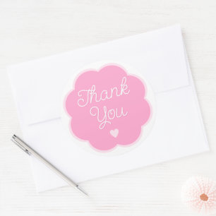 Sticker Rond Carte de remerciement pour une nouvelle petite fil