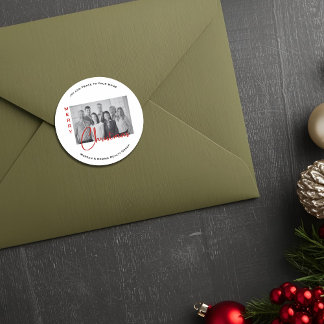 Sticker Rond Carte de vœux de Noël personnalisée pour agence im