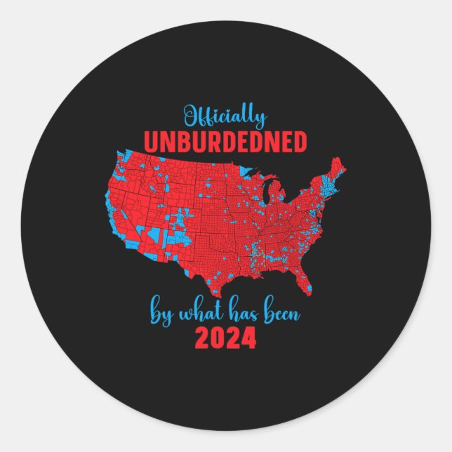 Sticker Rond Carte des résultats des élections de 2024 (Devant)
