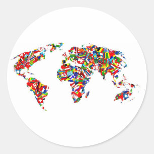 Sticker Rond Carte d'indicateur
