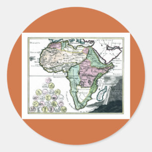 Sticker Rond Carte du foetus africain 1720