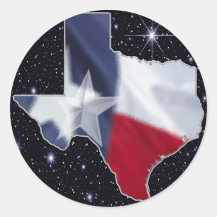 Sticker Rond Carte du Texas