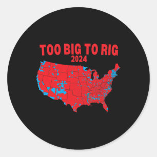Sticker Rond Carte électorale 2024 Trump 312 Carte électorale r
