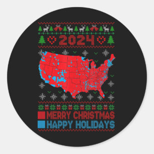 Sticker Rond Carte électorale 2024 Trump Glissement de terrain