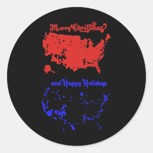 Sticker Rond Carte électorale de 2024 Joyeux glissement de terr