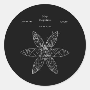 Sticker Rond Carte Géographie Géographe Gis