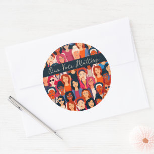 Sticker Rond Carte intérieure vide pour les femmes habilitées