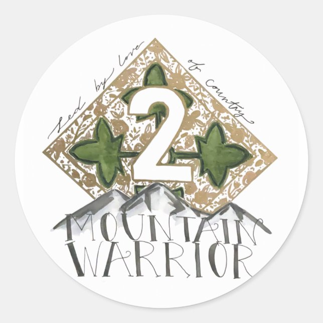 Sticker Rond carte militaire 4ID de Fort Carson (Devant)