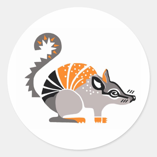 Sticker Rond Carte originale - NUMBAT - Australie - Faune (Devant)