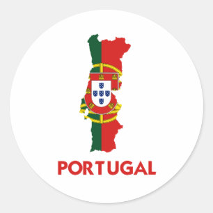 STICKER ROND CARTE PORTUGALE