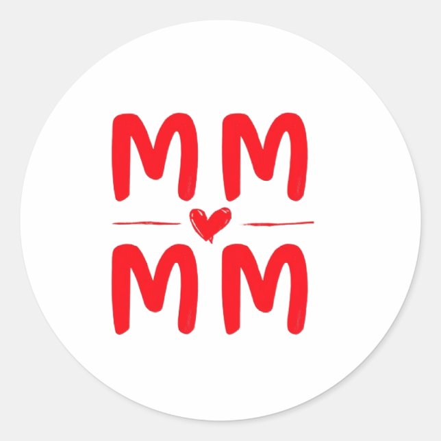 Sticker Rond Carte postale de la fête des mères (Devant)