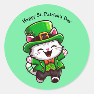 Sticker Rond Carte postale de la fête du Saint-Patrick