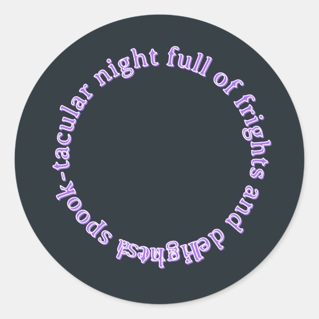 Sticker Rond Carte postale d'Halloween (Devant)