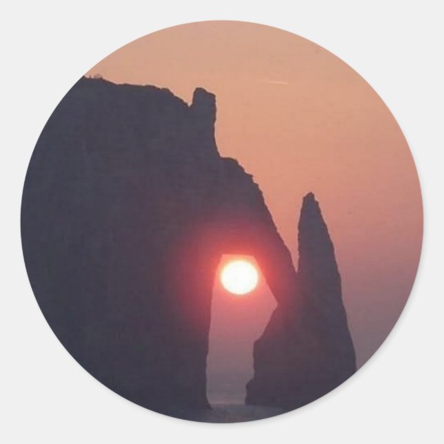 Sticker Rond Carte simple (Devant)