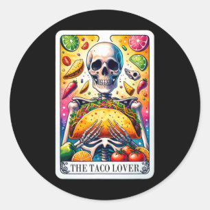 Sticker Rond Carte Taco Lover Tarot Mardi Cinco De Ma