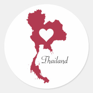 Sticker Rond Carte Thaïlande