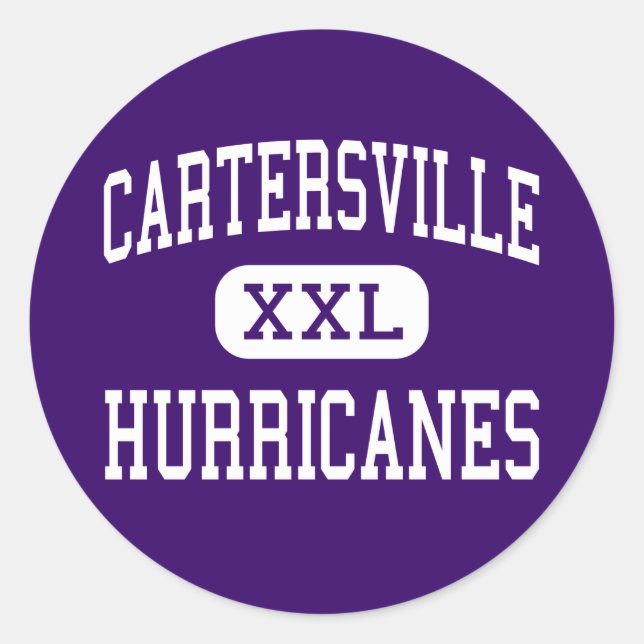 Sticker Rond Cartersville - Hurricanes - High - Cartersville (Devant)