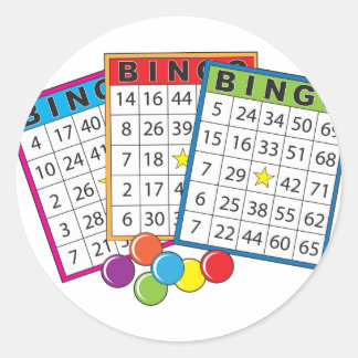 Sticker Rond Cartes de Bingo