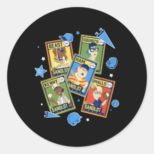 Sticker Rond Cartes de Collection de Personnages Collectionnez