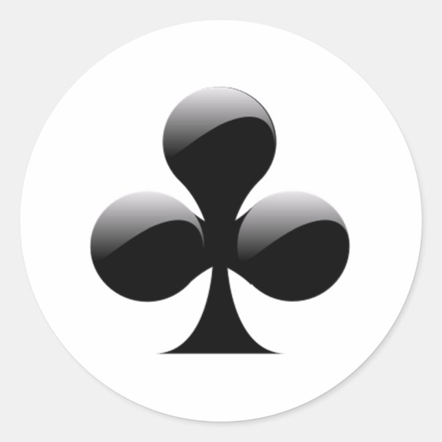 Sticker Rond Cartes de jeu Club (Devant)