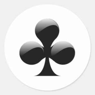 Sticker Rond Cartes de jeu de club
