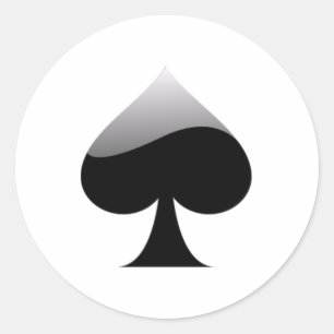 Sticker Rond Cartes de jeu de pelle