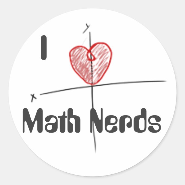 Sticker Rond Cartioïde mathématiques amour nerd (Devant)