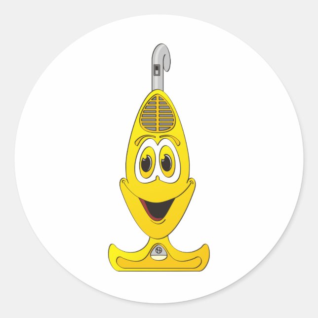 Sticker Rond Carton à vide jaune (Devant)