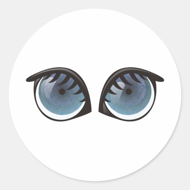 Sticker Rond Carton Blue Eyes (Devant)