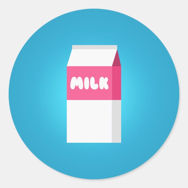Sticker Rond Carton de lait (Devant)
