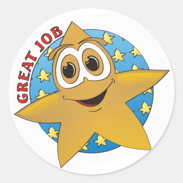 Sticker Rond Carton Gold Star (Devant)