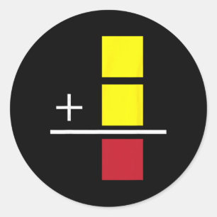 Sticker Rond Carton jaune rouge arbitre de football amateurs de