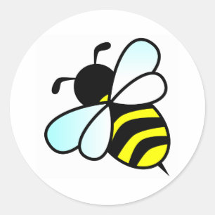Sticker Rond Cartoon Bee/Honeybee