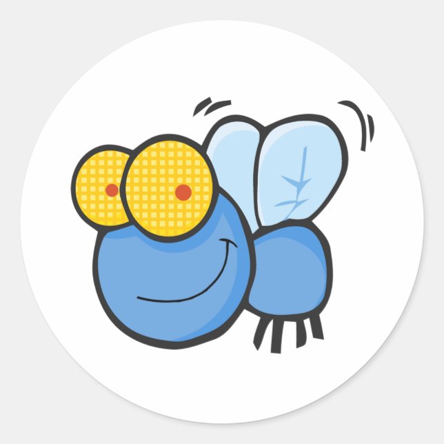 Sticker Rond Cartoon Fly (Devant)