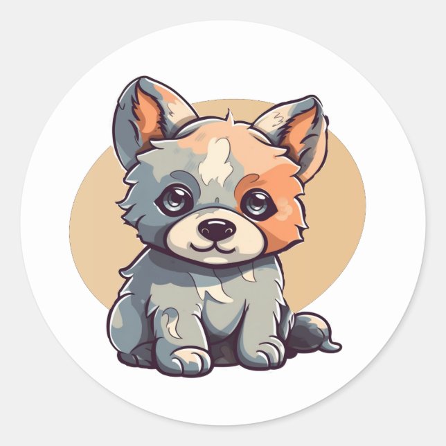 STICKER ROND CARTOON POPPY (Devant)