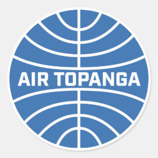 Sticker Rond Cartoons de Creekrat Topanga Airlines Decal